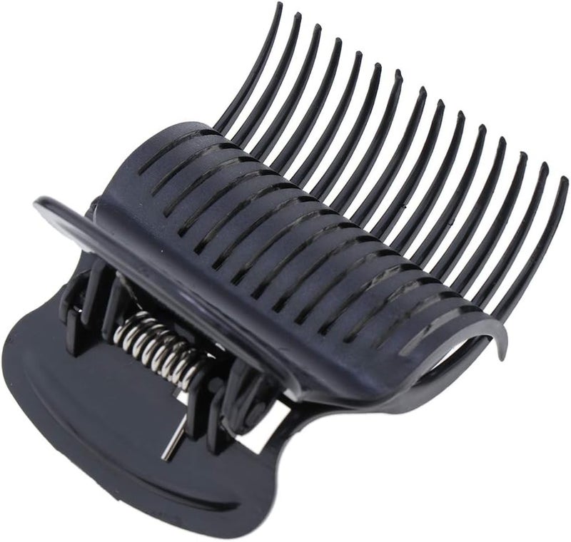 12pcs Plastic Hot Roller Clips Hair Curler Claw Hair Clips for Small, Medium, Large and Jumbo, Black - Image 4