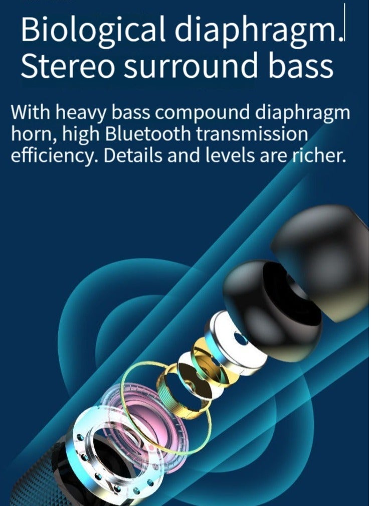 Wireless bluetooth headset sports binaural in-ear neck hanging neck headset super long standby battery life blue - Image 4