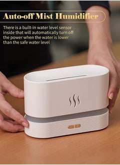 Arabest Flame Diffuser, Essential Oil Diffuser,Mist Humidifier,Humidifiers with Flame Effect,180ml Cool Mist Humidifiers for Home, 7 Color Variations Diffuser Aroma Diffuser for Home/Living Room/Office(White)  - Image 2
