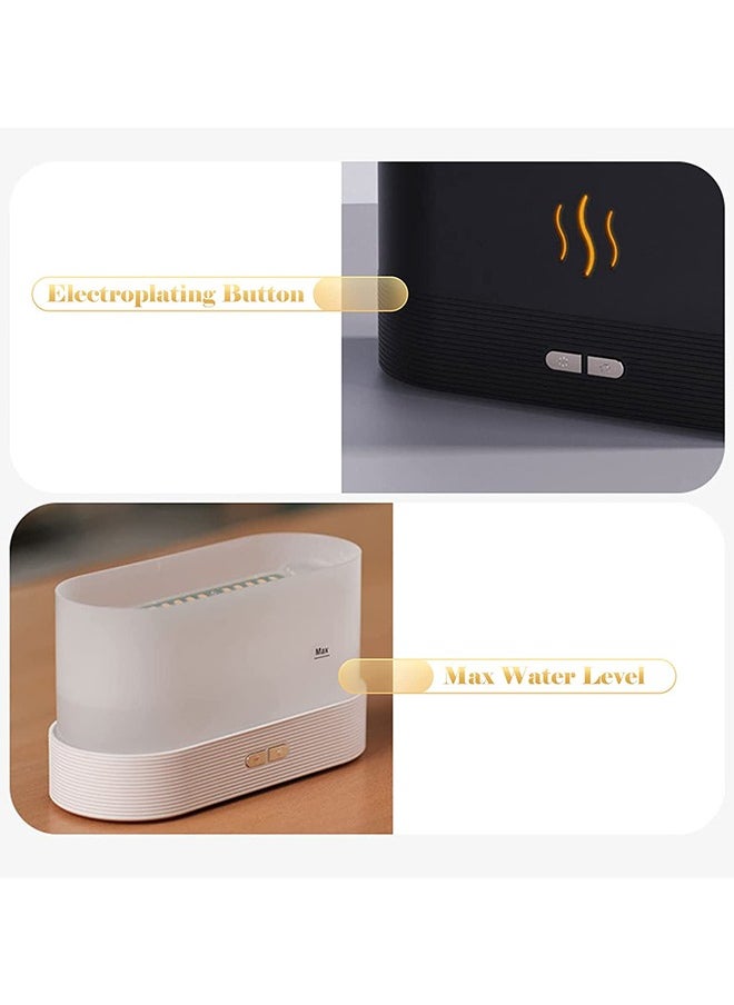 Arabest - Flame Diffuser, Essential Oil Diffuser,Mist Humidifier,Humidifiers with Flame Effect,180ml Cool Mist Humidifiers for Home, 7 Color Variations Diffuser Aroma Diffuser for Home/Living Room/Office(White) - Image 1