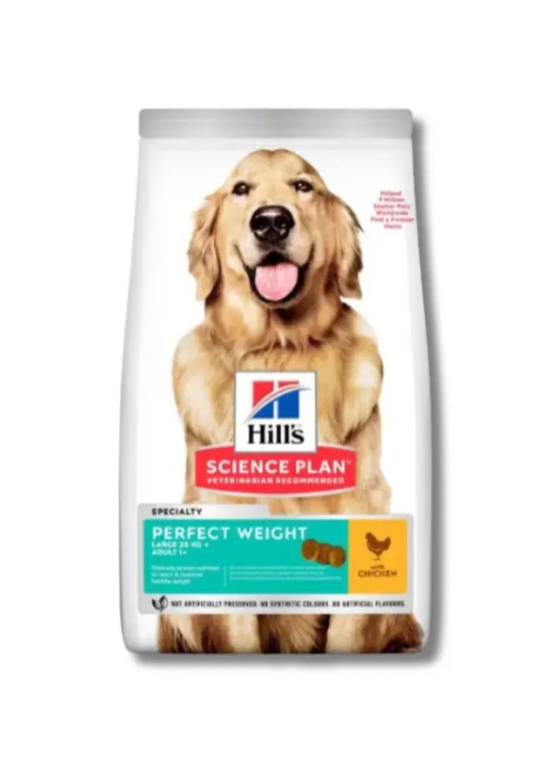 هيلز Hill's Science Plan Perfect Weight Large Breed Adult Dog Food with Chicken 12kg 