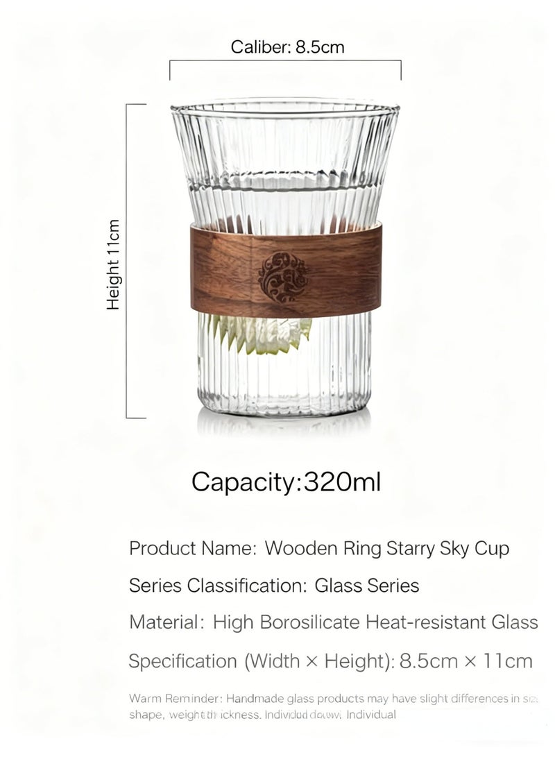 أنا اشتريت فنجان قهوة زجاجي شفاف بسعة 300 مللي لتر ومقاوم للحرارة لشرب الشاي الصافي صباحًا - Image 2