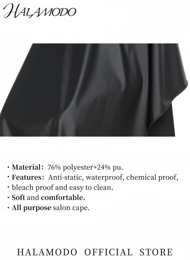 HALAMODO Unisex Barber Cape All Purpose Styling Chemical Hair Cutting Cape with Adjustable Snap Closure Multi-functional Salon Hairdressing Cover for Hair Coloring Cutting Styling and Shampooing  - Image 4
