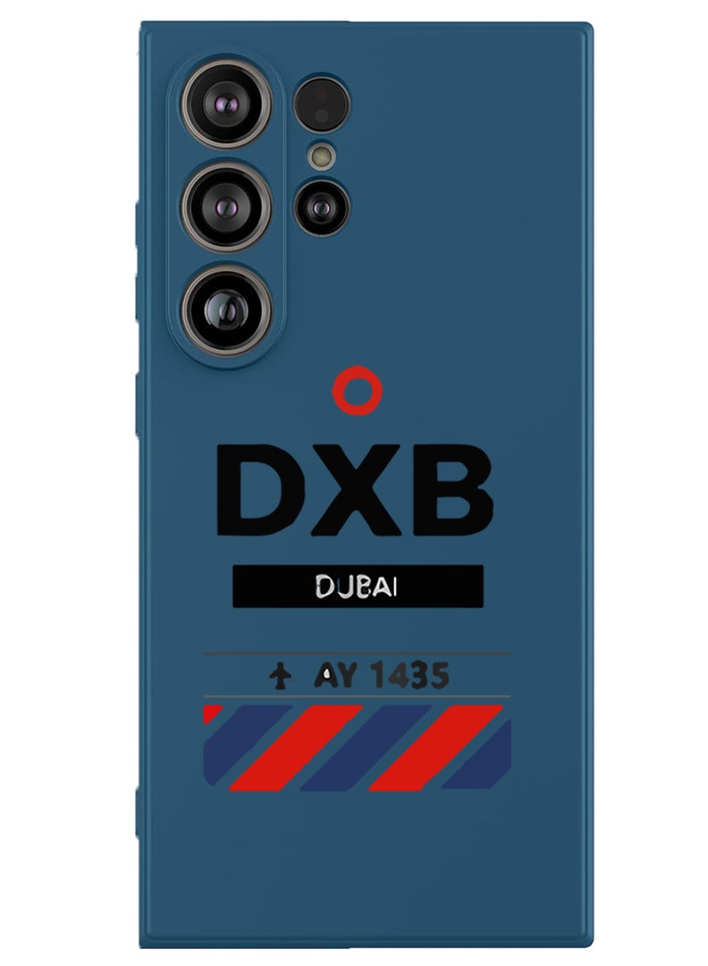 Theodor Protective Slim Fit Case Liquid Silicone Cover with Full Body Protection Anti-Scratch Shockproof Case For Samsung Galaxy S25 Ultra (Blue) - DXB Airport - Image 1