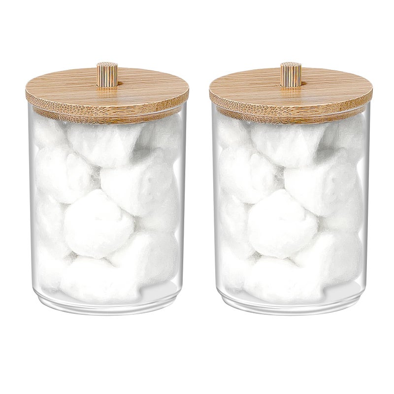eyxformula 250 Count Cotton Balls 100 Pure Organic Cotton Soft Super Absorbent Includes 2 Cotton Ball Holders for Bathroom Vanity Perfect for Face Makeup Remover Nail Polish Removal Crafts Pet Care
