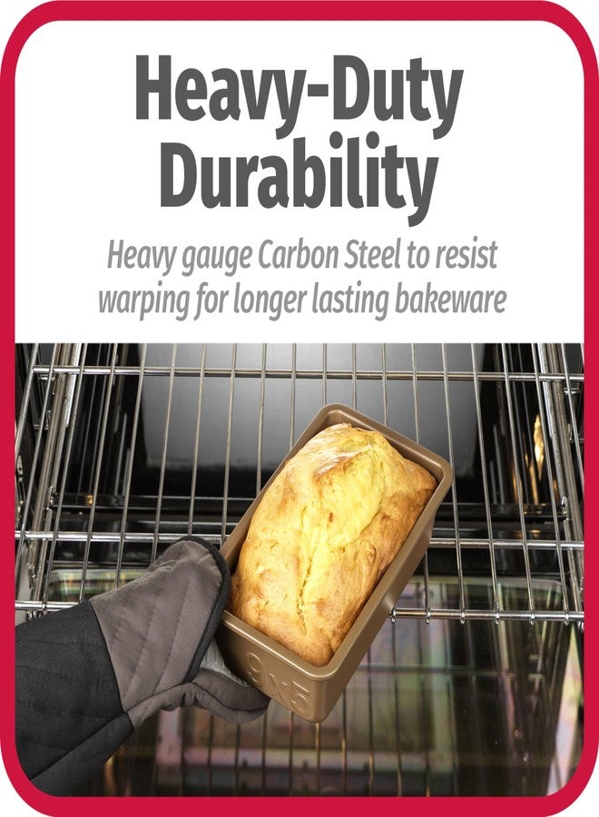 GoodCook BestBake Nonstick Textured Carbon Steel Loaf Pan, 9" x 5", Bronze - Image 2
