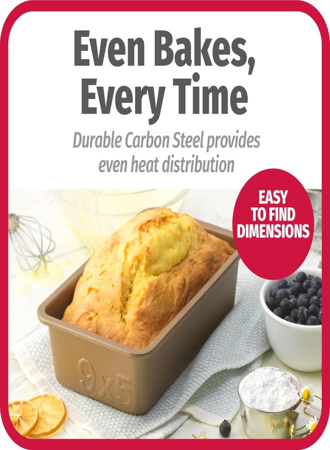 GoodCook BestBake Nonstick Textured Carbon Steel Loaf Pan, 9" x 5", Bronze - Image 5
