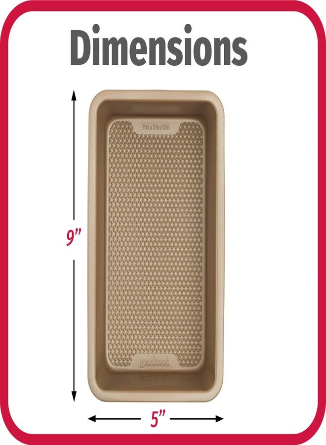 GoodCook BestBake Nonstick Textured Carbon Steel Loaf Pan, 9" x 5", Bronze - Image 4