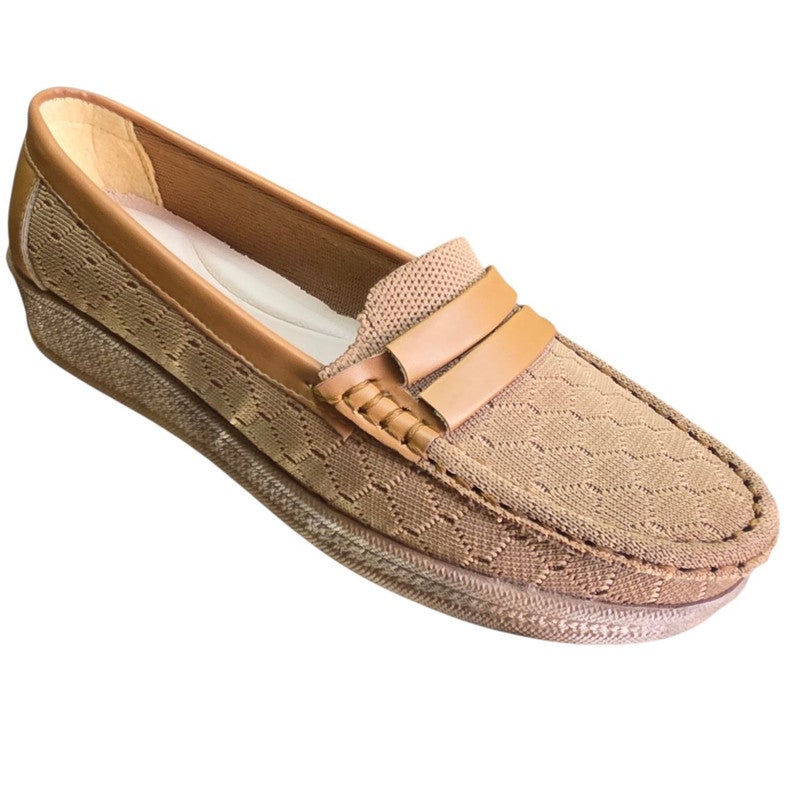 Karisma Wedge Crochet Fabric Closed Shoe With A Double Belted Design - Image 1