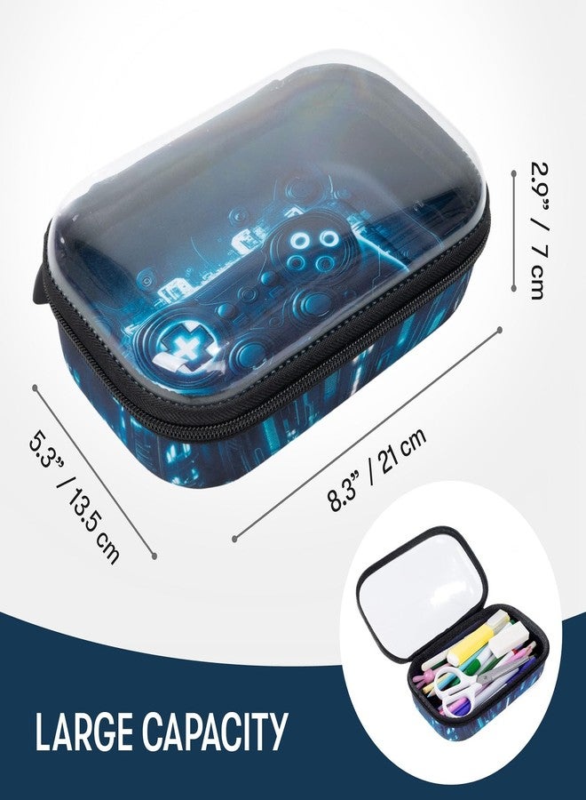 ZIPIT Clear Top Pencil Box for Boys | Gaming Pencil Case for School | Organizer Pencil Bag | Large Capacity Pencil Pouch - Image 2