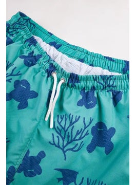 Gold Class Kidswear Ocean Themed Printed Drawstring Lined Boys Swim Shorts  - Image 5