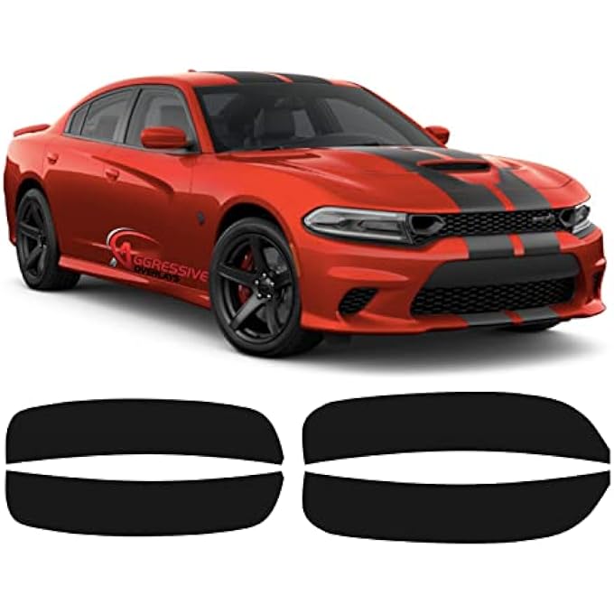 rayihni For 20152020 Dodge Charger Front  Rear Tinted Side Marker Light Overlays  Precut Smoked Vinyl Tint Film Black Out Dark Smoked 20 Dark Smoked - Image 1
