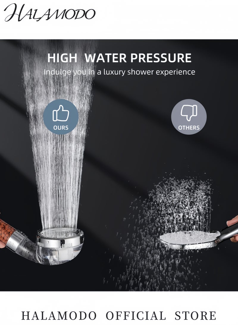هالامودو رأس دش يدوي مُفلتر فضي 9.45×3×3 سم - Image 2