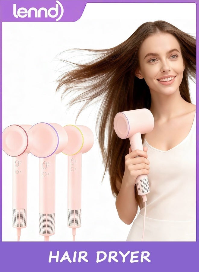 LENND Hair Dryer, High-Speed Ionic Low Noise Blow Dryer with Brushless Motor for Fast Drying, Thermo-Control Quiet Compact Hair Blow Dryer for Curly Hair for Home Travel Salon - Image 1