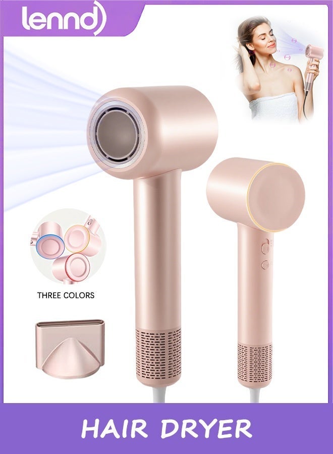 LENND Hair Dryer, High-Speed Ionic Low Noise Blow Dryer with Brushless Motor for Fast Drying, Thermo-Control Quiet Compact Hair Blow Dryer for Curly Hair for Home Travel Salon - Image 1