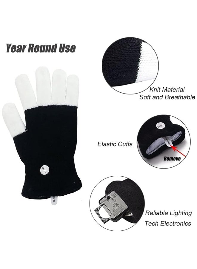 Luwint Kids LED Gloves Finger Light up Gloves - Flashing Autistic Cool Toys for Boys Girls, Children 3-7 Years - Image 2
