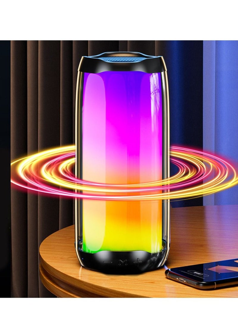 Furtey - Bluetooth Speaker Black With 1 Wireless Microphones For Karaoke and Play Music Portable Karaoke Machine Multiple Fuctions Voice Changing Effects LED Dancing Light Remove Original Singer's Voice For Ki - Image 1