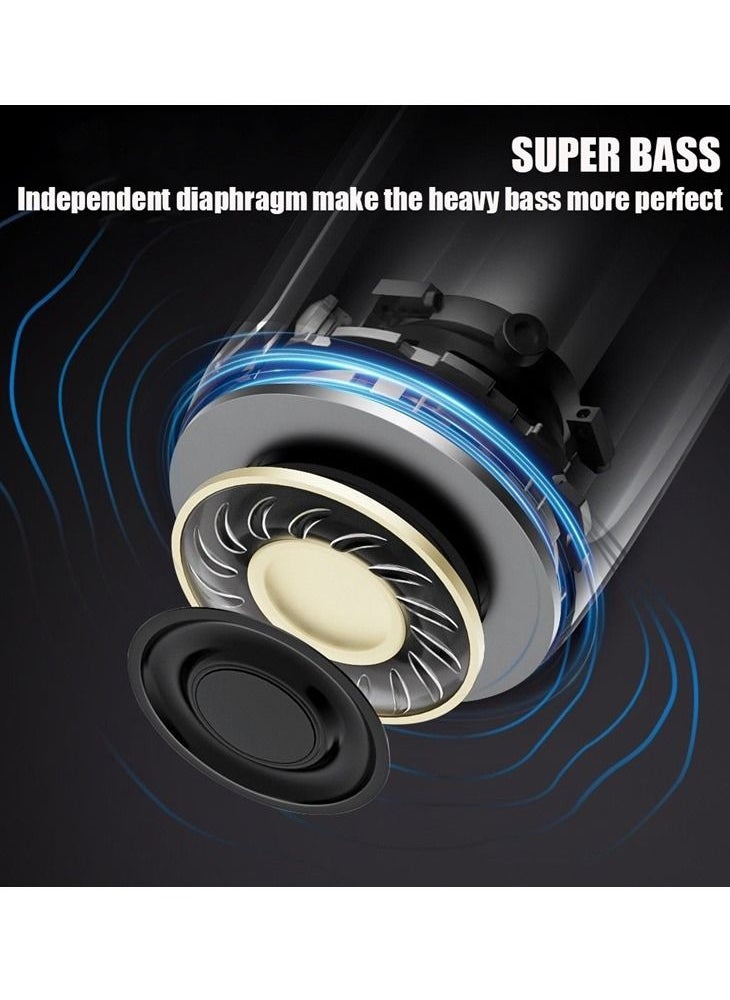 Furtey - Bluetooth Speaker Black With 1 Wireless Microphones For Karaoke and Play Music Portable Karaoke Machine Multiple Fuctions Voice Changing Effects LED Dancing Light Remove Original Singer's Voice For Ki - Image 1