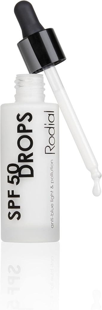 Rodial Drops SPF 50 30ml Daily Face Serum with Hyaluronic Acid Vitamin E Broad Spectrum UVAUVB Protection Hydrating SPF Moisturiser AntiPhotoaging Skincare - Image 1