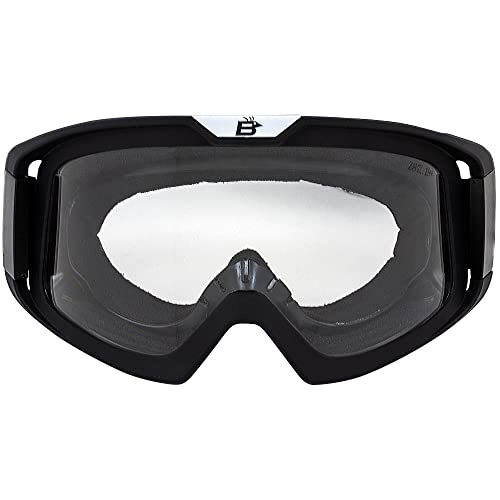 Birdz Pelican Black Fitover Padded ATV Motorcycle OTG Goggles with Clear Lens (Black-Clear) - Image 2