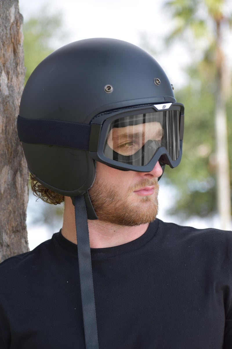Birdz Pelican Black Fitover Padded ATV Motorcycle OTG Goggles with Clear Lens (Black-Clear) - Image 5