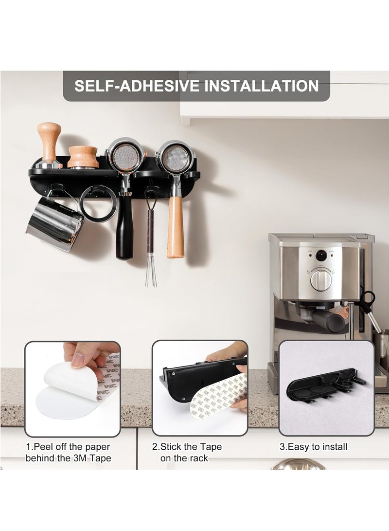 تراسل محطة دك الإسبرسو الحاملة، رف حائط منظم لمحطة دك الإسبرسو، رف منظم لإكسسوارات الإسبريسو على الحائط، رف منظم لإكسسوارات الإسبرسو 54 مم/2.1 بوصة - Image 4