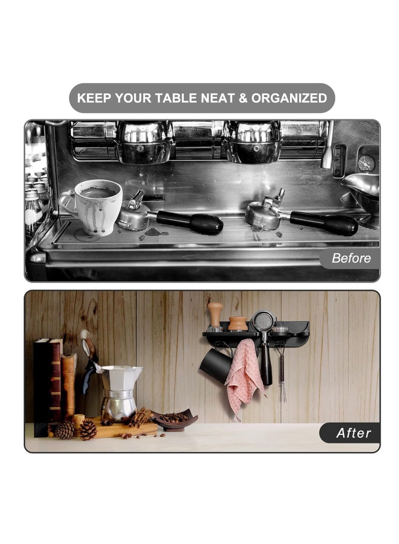 تراسل محطة دك الإسبرسو الحاملة، رف حائط منظم لمحطة دك الإسبرسو، رف منظم لإكسسوارات الإسبريسو على الحائط، رف منظم لإكسسوارات الإسبرسو 54 مم/2.1 بوصة - Image 5