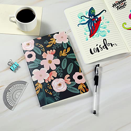 XYark 12 Pack Flower Design Line Notebook Journals Bulk for Traveler, Student, Office, College Ruled Composition Subject Notebooks Planner with Lined Paper, 80GSM, 30 Sheets,5.5x 8.3 inch, A5 Size - Image 3