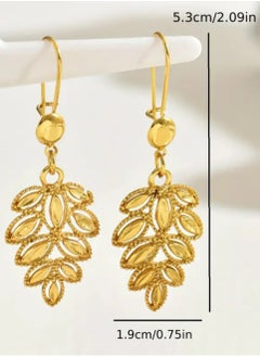 GOLDMAX Elegant 21k Gold Plated Drop Earrings For Women  - Image 5