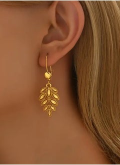 GOLDMAX Elegant 21k Gold Plated Drop Earrings For Women  - Image 4