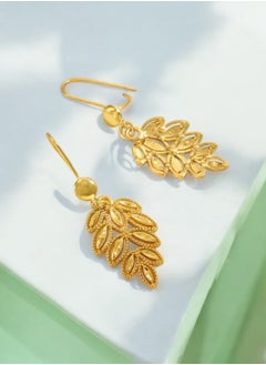 GOLDMAX Elegant 21k Gold Plated Drop Earrings For Women  - Image 3