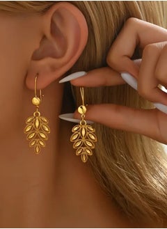 GOLDMAX Elegant 21k Gold Plated Drop Earrings For Women  - Image 2