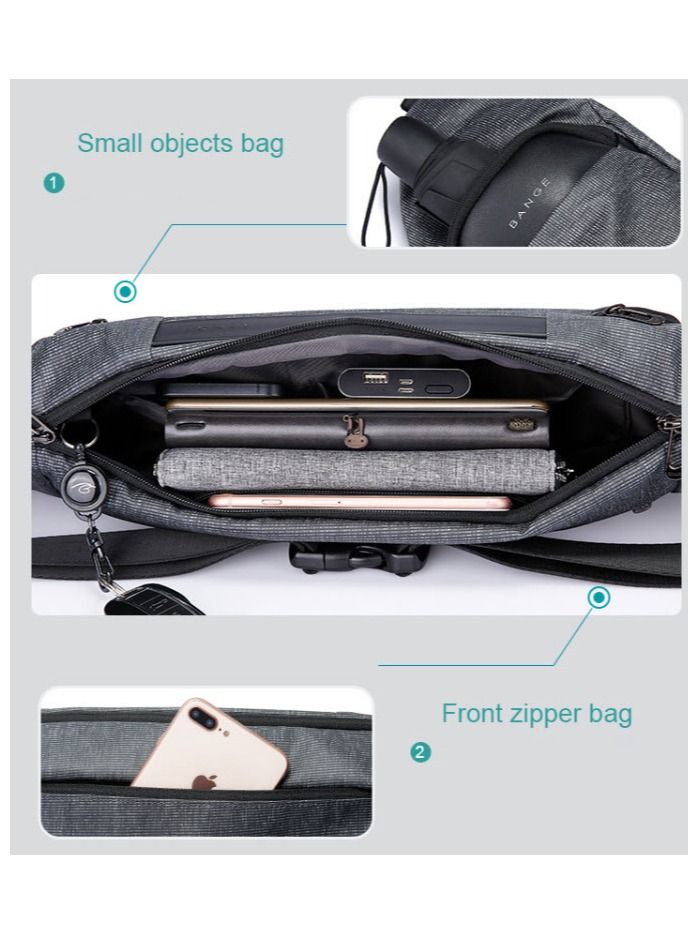 بانجي حقيبة كتف كروس بدي مقاومه للماء من بانجي للرجال - Image 5