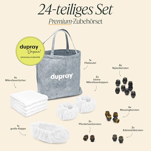 Dupray Steam Cleaning Pack Pro – 24-Piece Accessory Kit for Dupray Steam Cleaners: Versatile set includes everything needed for deep cleaning on multiple surfaces. - Image 2