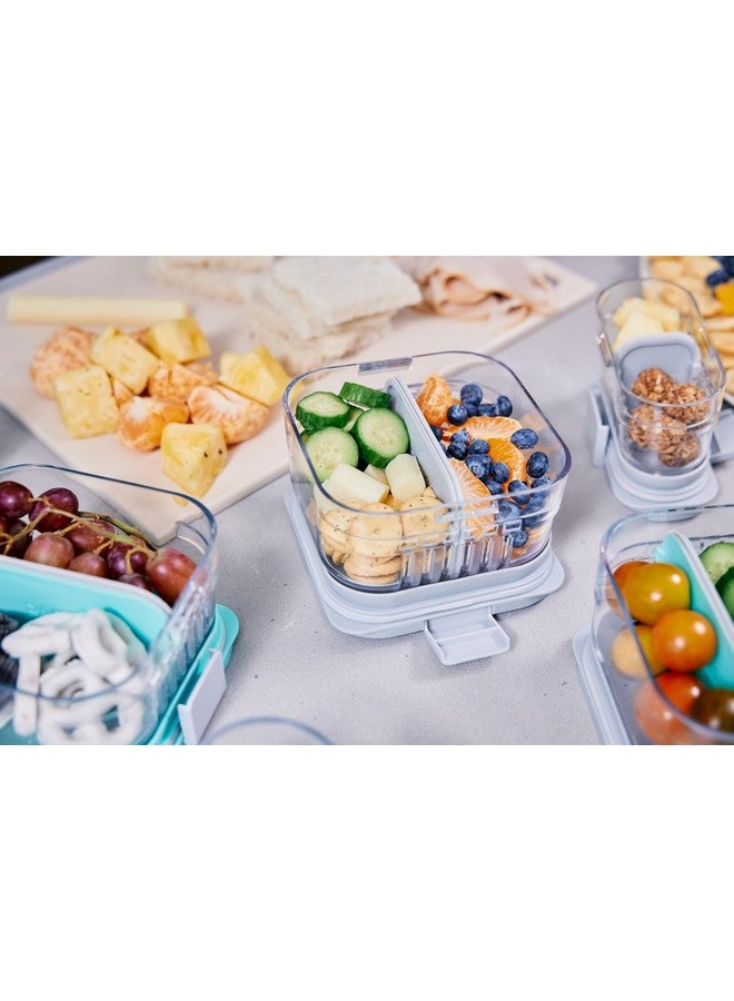 PackIt Mod Lunch Bento Food Storage Container, Mint Green, Shatterproof Crystal Clear Base, with Leak-resistant Dividers and Lid, Microwavable, Dishwasher Safe, Perfect for Meal Prep - Image 4