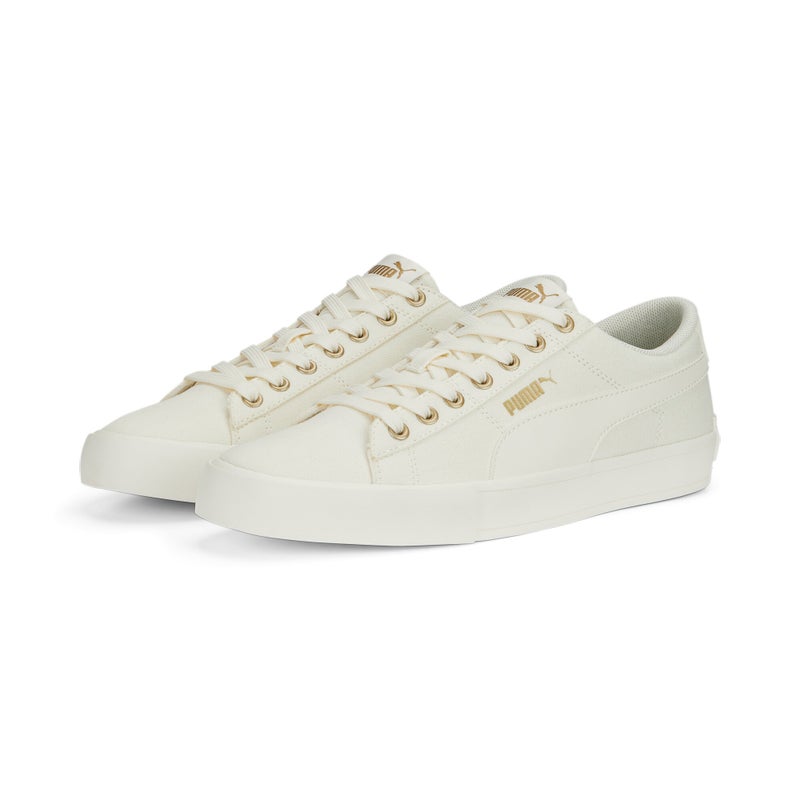 PUMA Bari Casual Unisex White Canvas Sneakers - Image 2