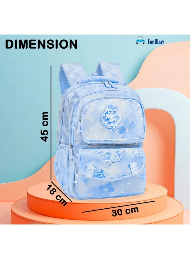 FunBlast School Bag for Girls and kids, Lightweight Casual Backpack, Large Capacity School Bags for Girls, Kawaii Bags, Japanese School Bags (45 X 30 X 18 Cm) (Blue) - Image 3