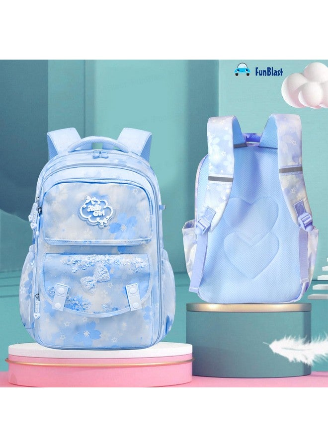 FunBlast School Bag for Girls and kids, Lightweight Casual Backpack, Large Capacity School Bags for Girls, Kawaii Bags, Japanese School Bags (45 X 30 X 18 Cm) (Blue) - Image 5