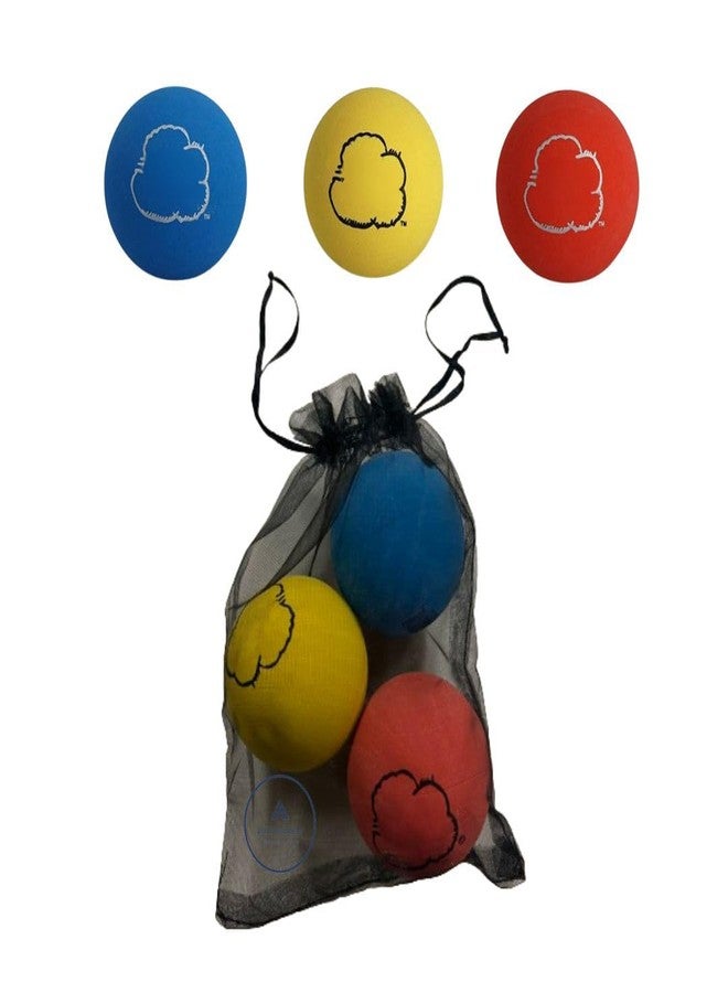 AHSR PRODUCTS Sky Bounce Color Rubber Handballs for Recreational Handball, Stickball, Racquetball, Catch, Fetch, and Many More Games, 2 1/4-Inch, Assorted Colors, 3 Count with AHSR Pouch - Image 1
