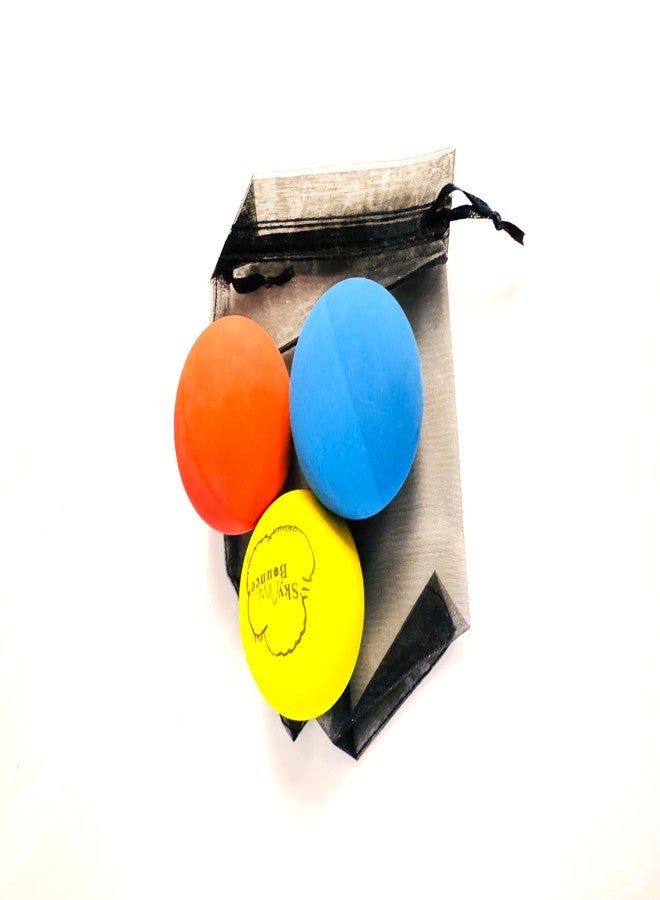 AHSR PRODUCTS Sky Bounce Color Rubber Handballs for Recreational Handball, Stickball, Racquetball, Catch, Fetch, and Many More Games, 2 1/4-Inch, Assorted Colors, 3 Count with AHSR Pouch - Image 2