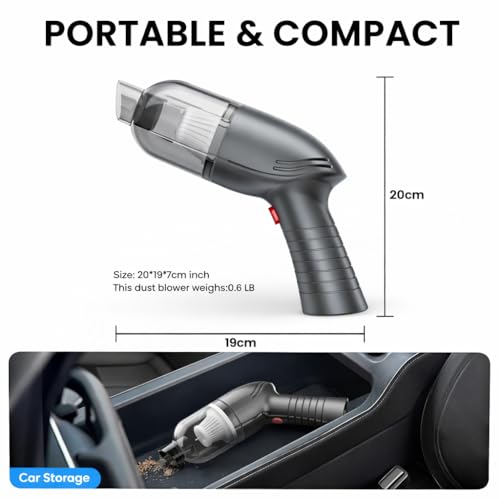 QLECT 12kPA Powerful Suction 60W Wireless Hand Vacuum 3-in-1 Wireless Portable Vacuum Cleaner, BLDC Motor HEPA Filter, Compact & Lightweight for Car, Home use, & Pet Hair - Image 2