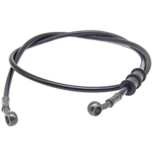 QDJUNE Stainless Steel Brake Hose Braided Steel Clutch Line Pack of 1 Flexible Brake Line for Motocross Street Bikes 120cm472 Black - Image 1