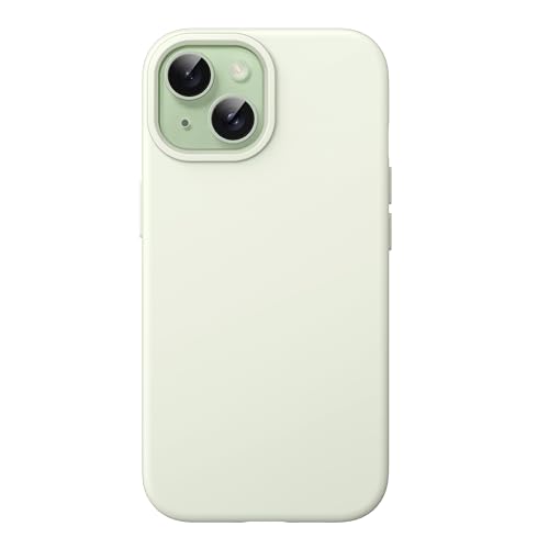 JETech Silicone Case for iPhone 15 61Inch SilkySoft Touch FullBody Protective Phone Case Shockproof Cover Green - Image 1