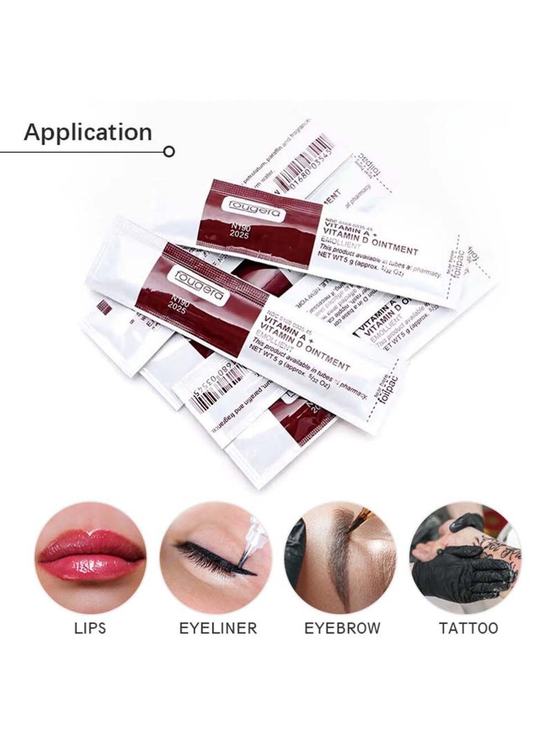 Fougera Tattoo Scar Repair Gel 50Pcs Microblading Aftercare Ointment Vitamin A and D Anti-Inflammatory Anti Scar Tattoo Aftercare Cream for Makeup Microblading and Tattoo Healing Art Tattoo Supplies  - Image 5