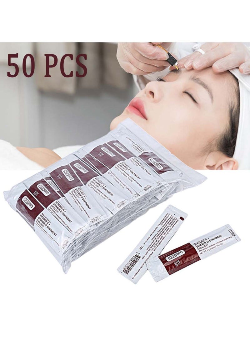Fougera Tattoo Scar Repair Gel 50Pcs Microblading Aftercare Ointment Vitamin A and D Anti-Inflammatory Anti Scar Tattoo Aftercare Cream for Makeup Microblading and Tattoo Healing Art Tattoo Supplies  - Image 1