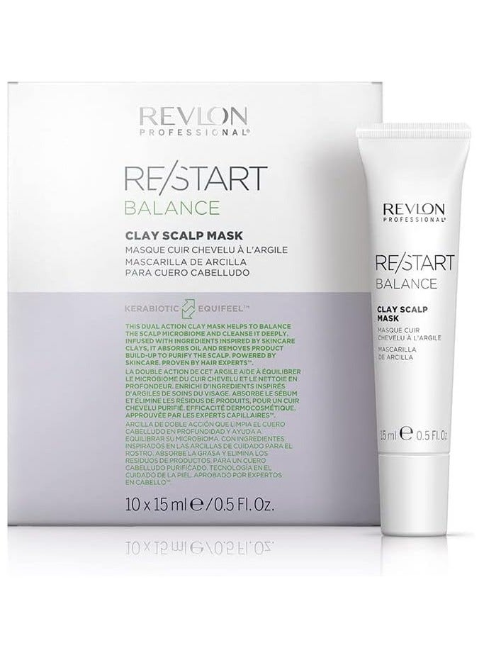 ريفلون قناع فروة الرأس الطيني الاحترافي لإعادة التوازن من ري/ستارت، 10 × 15 مل، 150 مل - Image 2