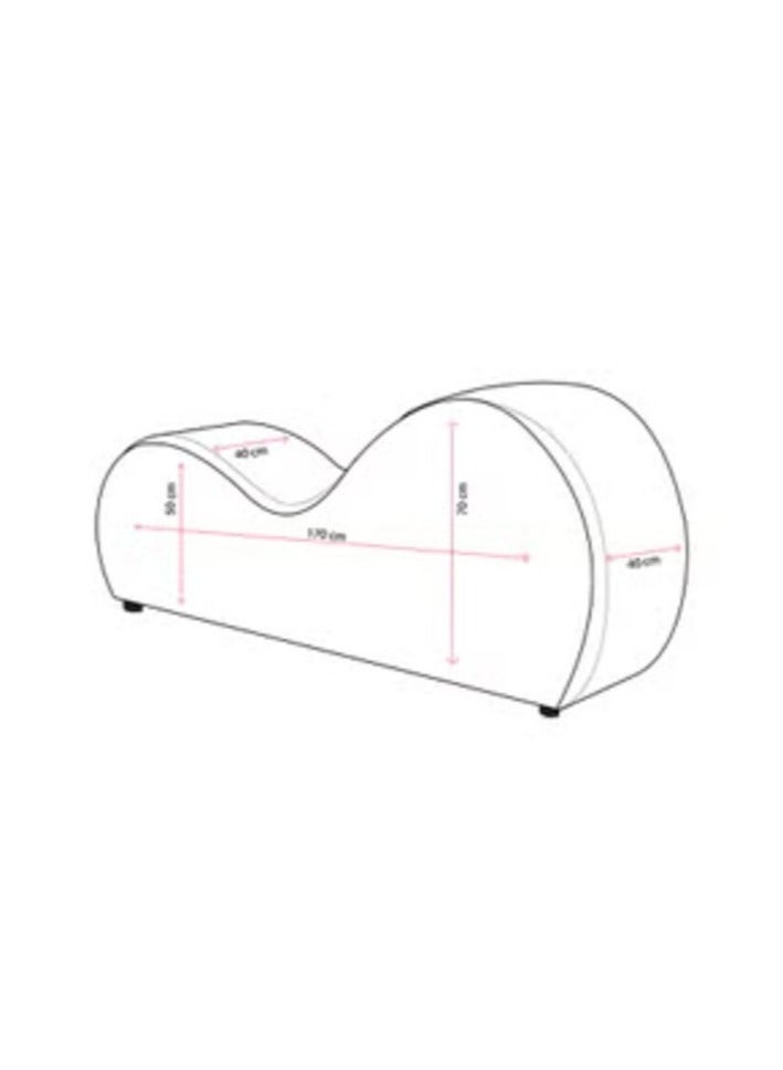 Small Romantic Chaise Longue Luxury Solid Pattern Of Velvet Fabric - Grey -170x70x40cm