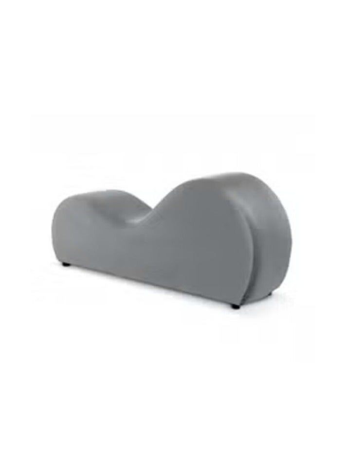 Small Romantic Chaise Longue Luxury Solid Pattern Of Velvet Fabric - Grey -170x70x40cm