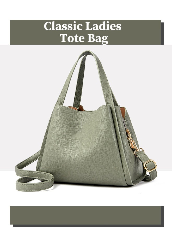 Leather Tote Bag for Women - Waterproof Work Bag Leather Women Shoulder Bag Women's Handbag Elegant Patent Leather Bag Waterproof Handbag Shoulder Bag Women  - Image 5