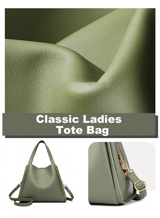 Leather Tote Bag for Women - Waterproof Work Bag Leather Women Shoulder Bag Women's Handbag Elegant Patent Leather Bag Waterproof Handbag Shoulder Bag Women  - Image 3
